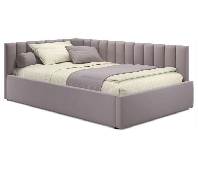 Кровать Milena 120х200 лилового цвета с подъемным механизмом