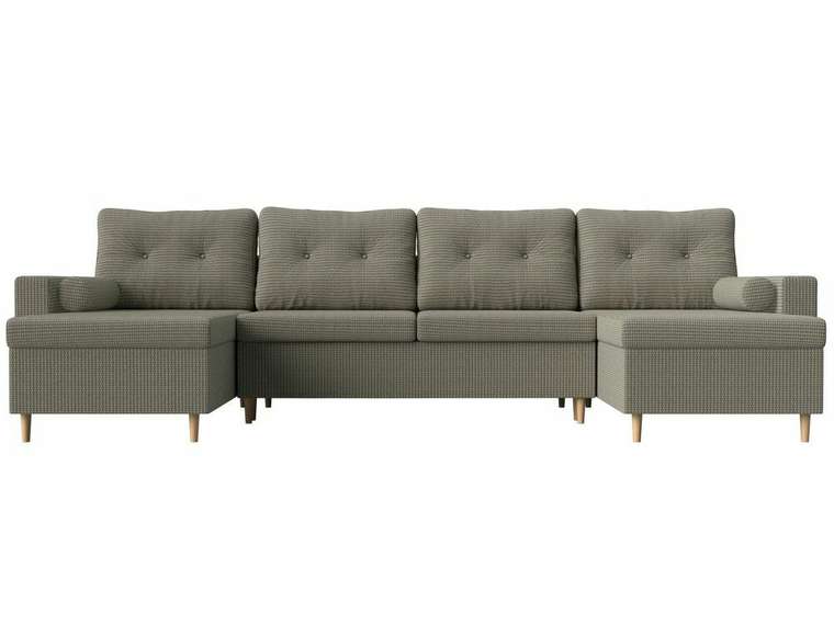 Угловой диван-кровать Белфаст серо-коричневого цвета