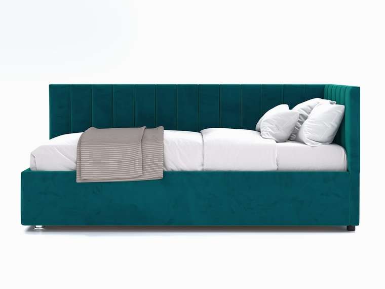Кровать Negga Mellisa 120х200 сине-зеленого цвета с подъемным механизмом правая