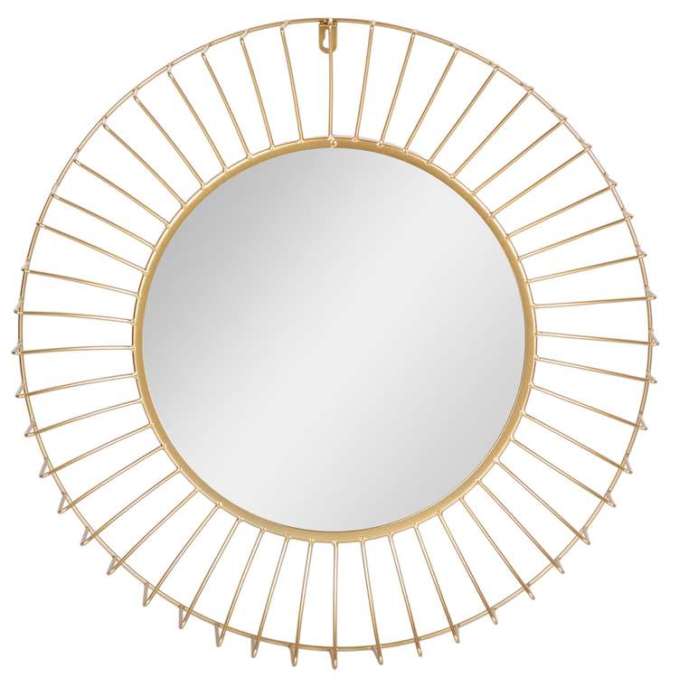 Зеркало настенное диаметр 55 в раме золотого цвета