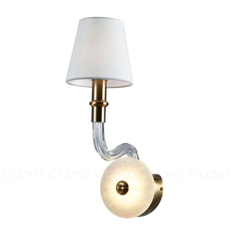 Бра Cloyd SHERINGTON-A W2 / шир. 13 см - абажуры - латунь