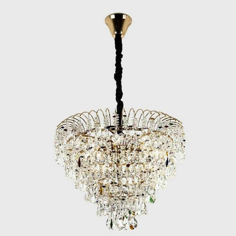 Подвесная люстра ML.850.9 GD (хрусталь, цвет прозрачный)