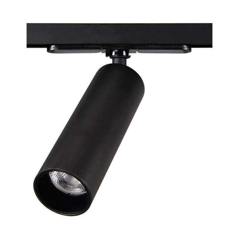 Светодиодный трековый светильник Тубус черного цвета