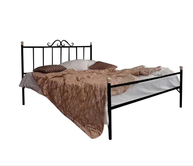 Кровать Оливия 140х200 черного цвета