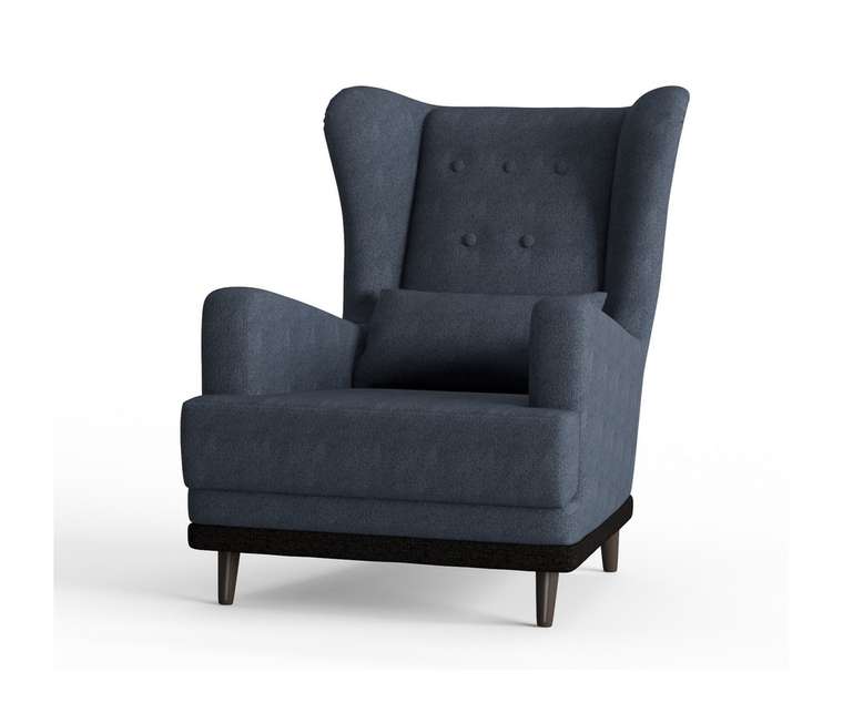 Кресло Лорд в обивке из велюра темно-синего цвета