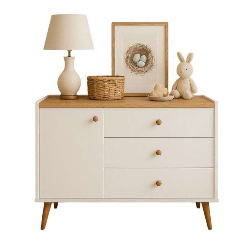 Комод Simple молочного цвета