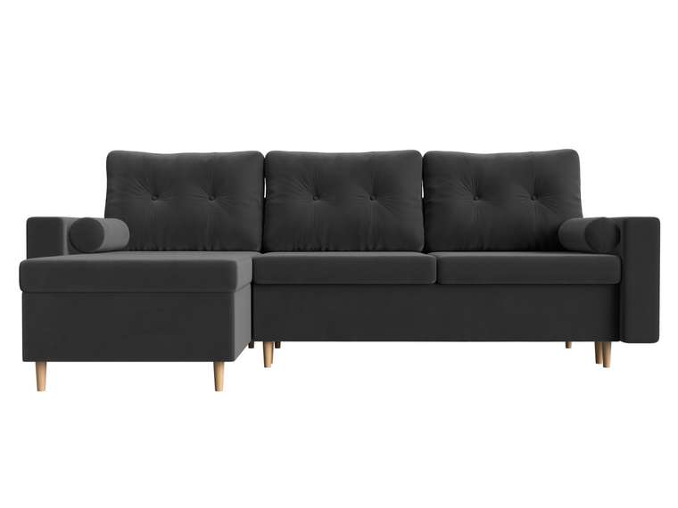 Угловой диван-кровать Белфаст серого цвета левый угол