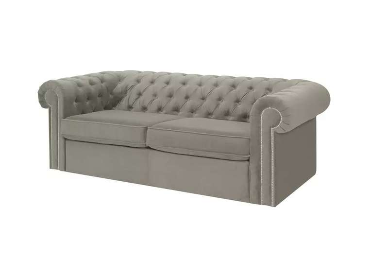 Диван-кровать Chesterfield серого цвета