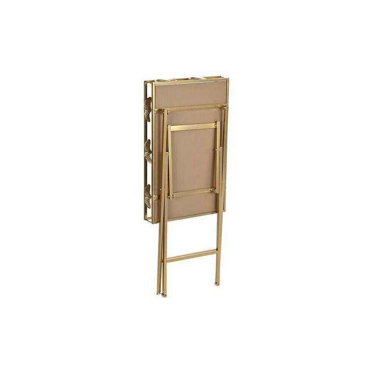 Консоль Позолоченный Металл Стеклянный 56 x 36 x 71 cm (2 штук)