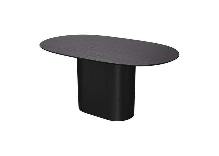 Овальный обеденный стол Type 160 черного цвета