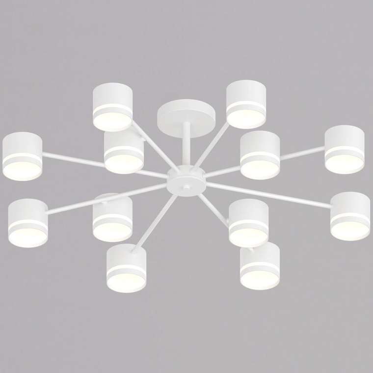 Люстра на штанге 89730-0.3-12 GX53 WT (металл, цвет белый)