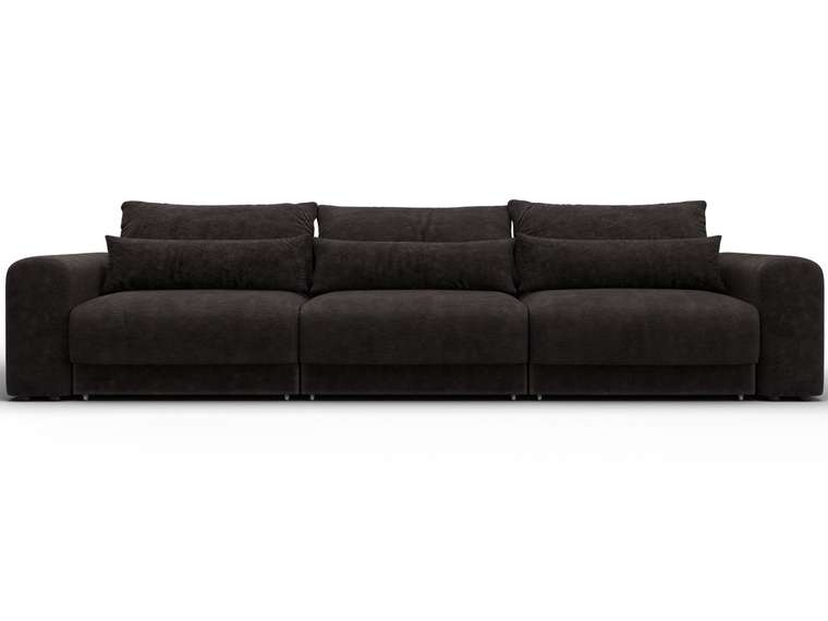 Диван-кровать Лига-056 Лонг темно-коричневого цвета