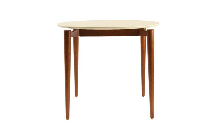 Обеденный стол Pawook К 90 бело-коричневого цвета