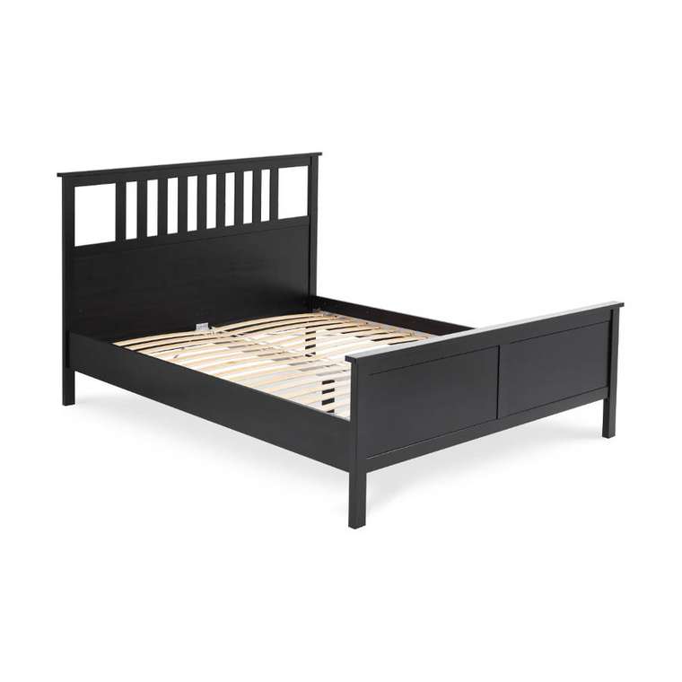 Кровать Кымор 160х200 черного цвета без подъемного механизма