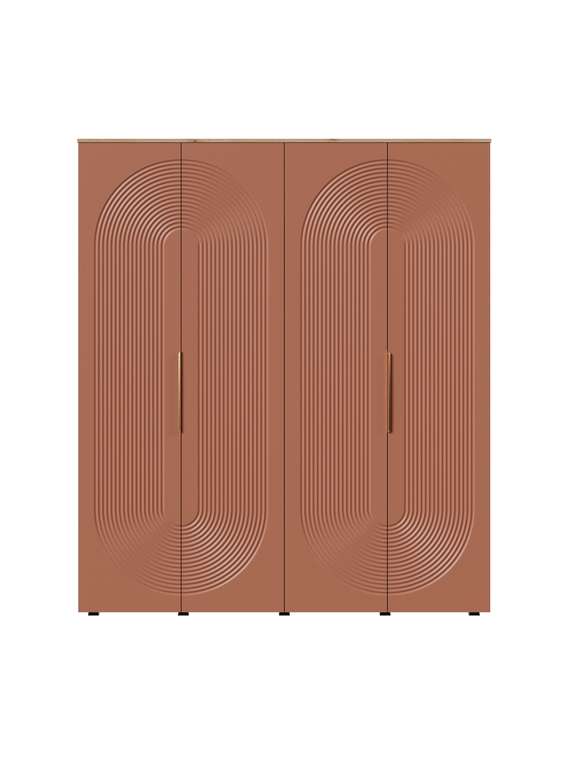 Распашной шкаф для одежды Ингрия Luxe 8 коричневого цвета