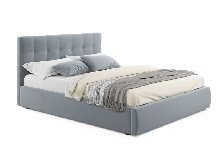 Кровать Selesta 140х200 с подъемным механизмом серого цвета