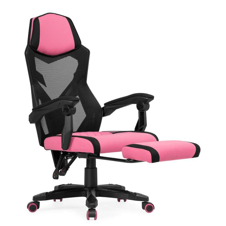 Офисное кресло Brun черно-розового цвета