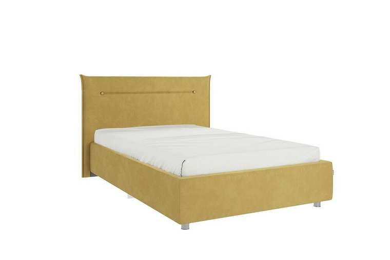 Кровать Альба 120х200 желтого цвета без подъемного механизма