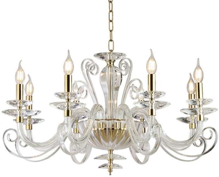 Подвесная люстра Newport 8570 8578/C gold polished подсвечник