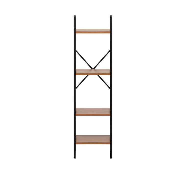 Стеллаж Стилвуд 14 черно-коричневого цвета