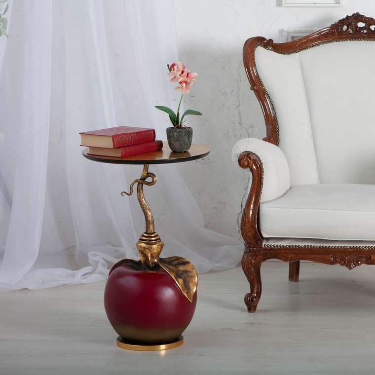 Столик декоративный Яблоко Евы Кардован коричневого цвета