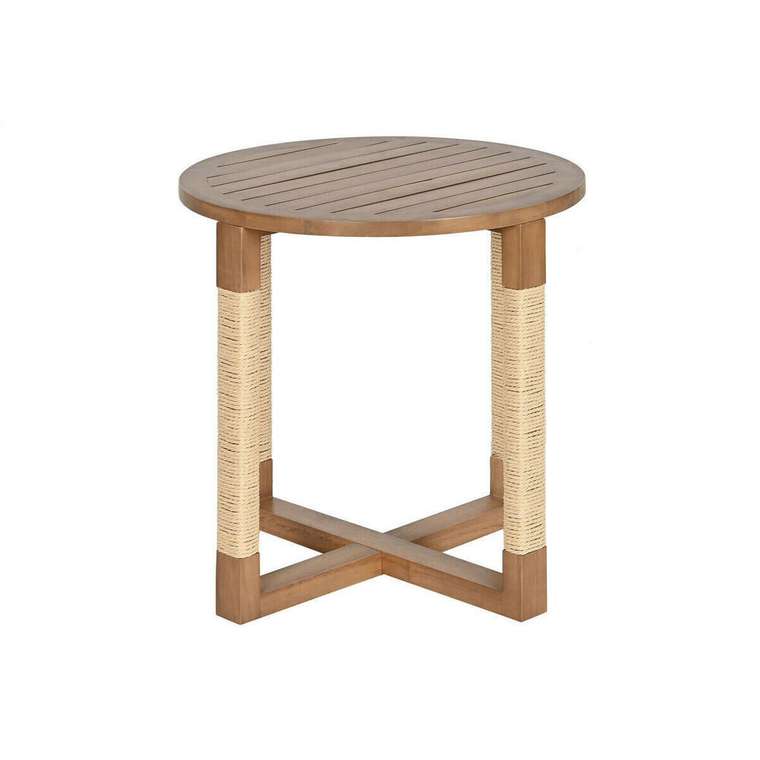 Вспомогательный стол Натуральный Ель Деревянный MDF 48 x 48 x 50,5 cm