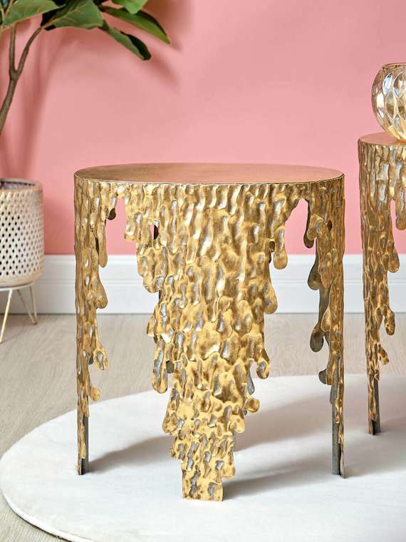 Кофейный стол Уганда золотого цвета