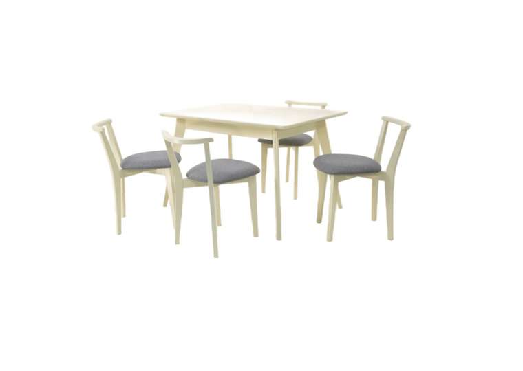Обеденная группа Сканди 120 серо-бежевого цвета