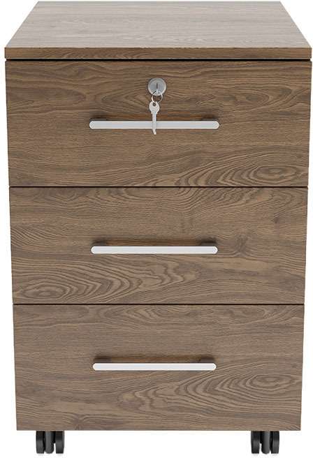 Тумба подкатная с ножками Simple коричневого цвета