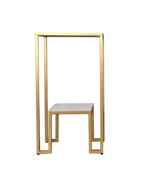 Консоль со столешницей и полкой NCS 1002-G50Y золотого цвета