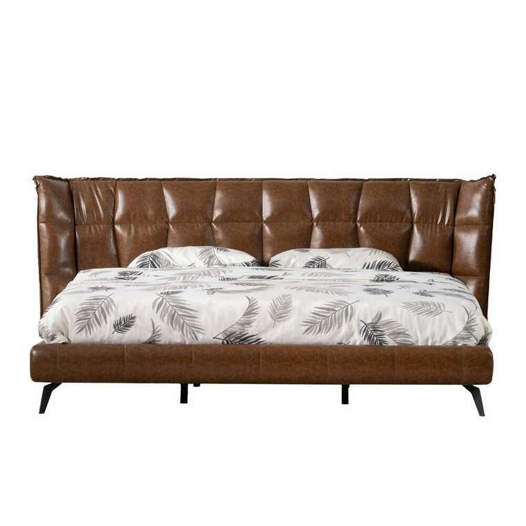 Кровать Оркиде 180х200 коричневого цвета без подъемного механизма