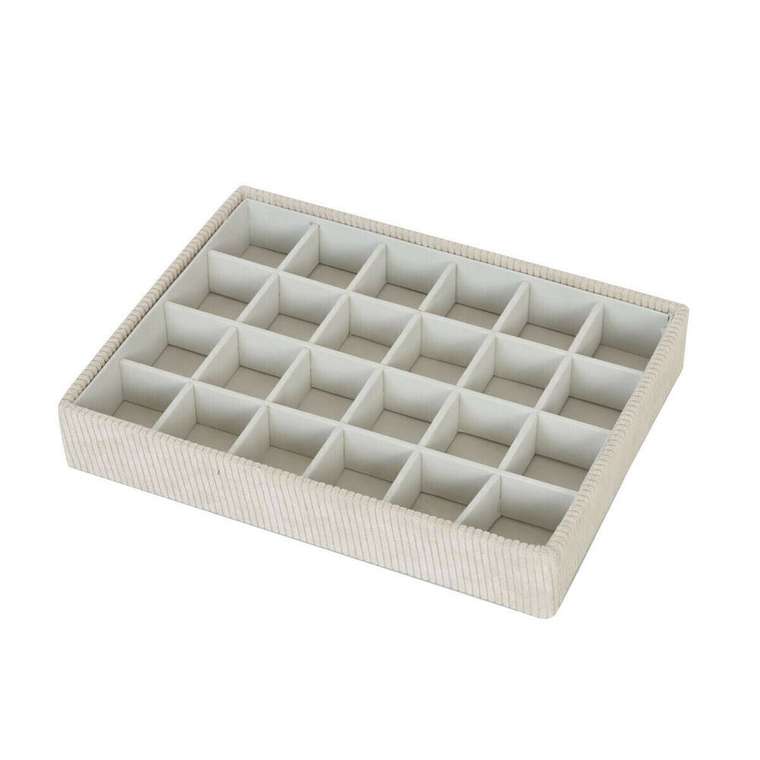 Шкатулка Бежевый полиэстер Картон 19 x 4 x 25 cm