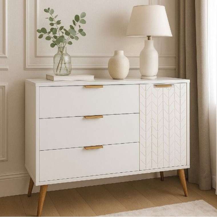 Комод Line молочного цвета