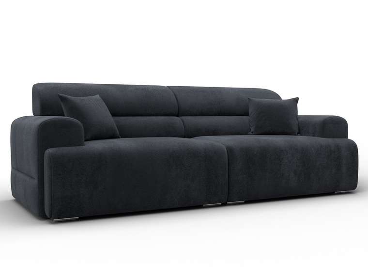 Диван Лига-109 темно-серого цвета (велюр)