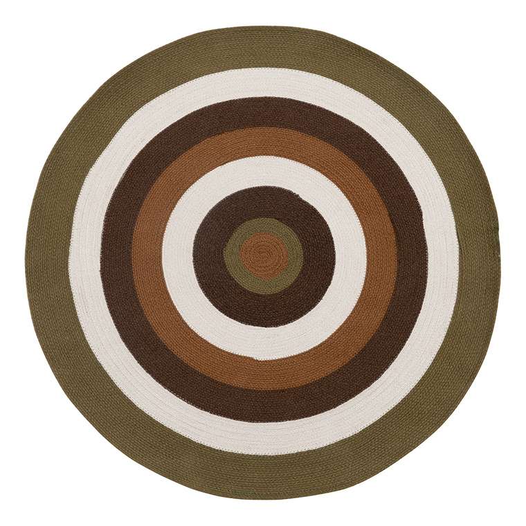 Ковер из хлопка target из коллекции Ethnic 120х120 коричневого цвета