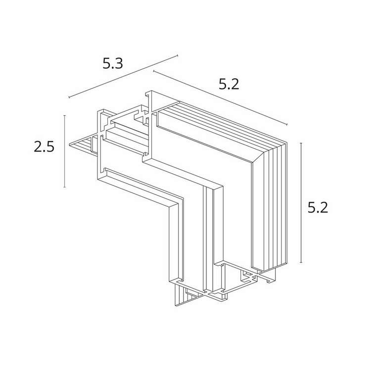 Коннектор угловой для встраимового шинопровода Arte Lamp OPTIMA-ACCESSORIES A731733