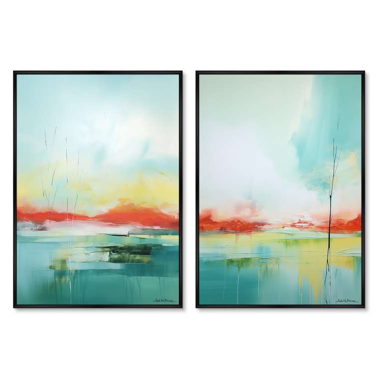 Набор из двух репродукций картин Landscape Collection, Awakening, 2024г.