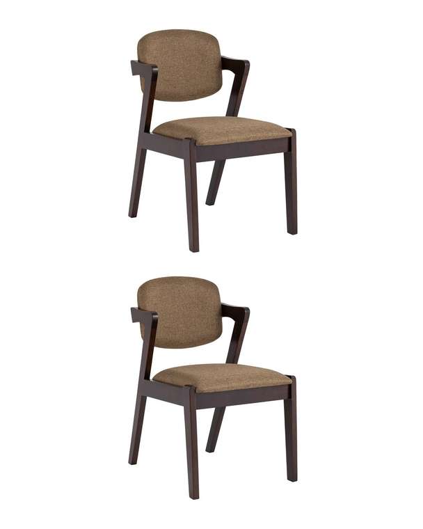 Набор из двух стульев Viva коричневого цвета