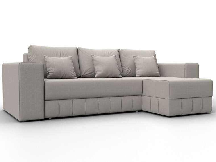 Угловой диван-кровать Лига-076 светло-бежевого цвета