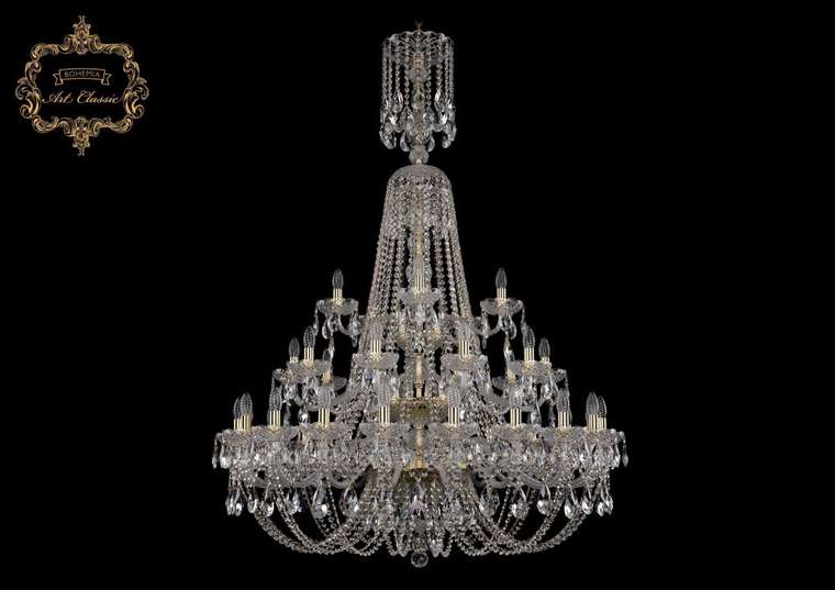Хрустальная подвесная люстра Art Classic 44501 11.21.20+10+5.400.3d.XL-160.Gd.Sp подсвечник