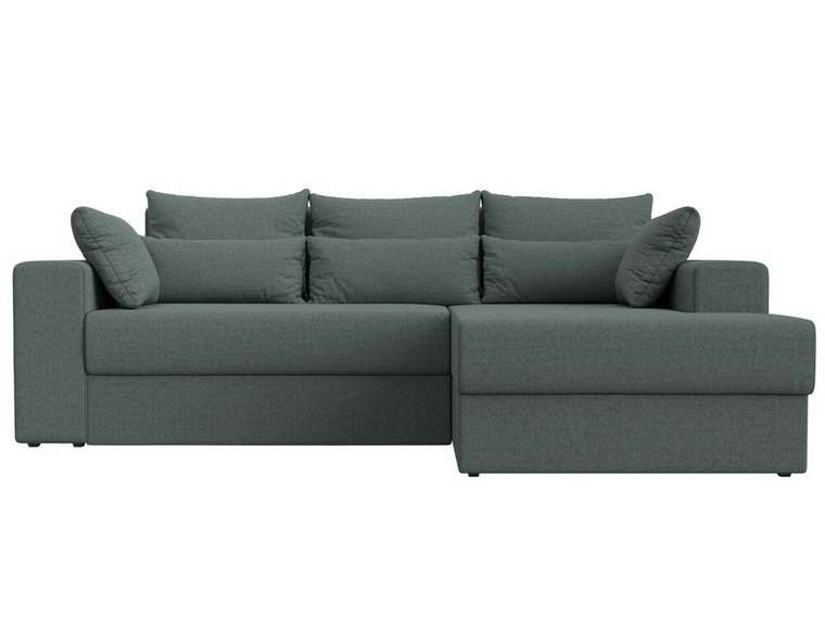 Угловой диван-кровать Майами серого цвета правый угол