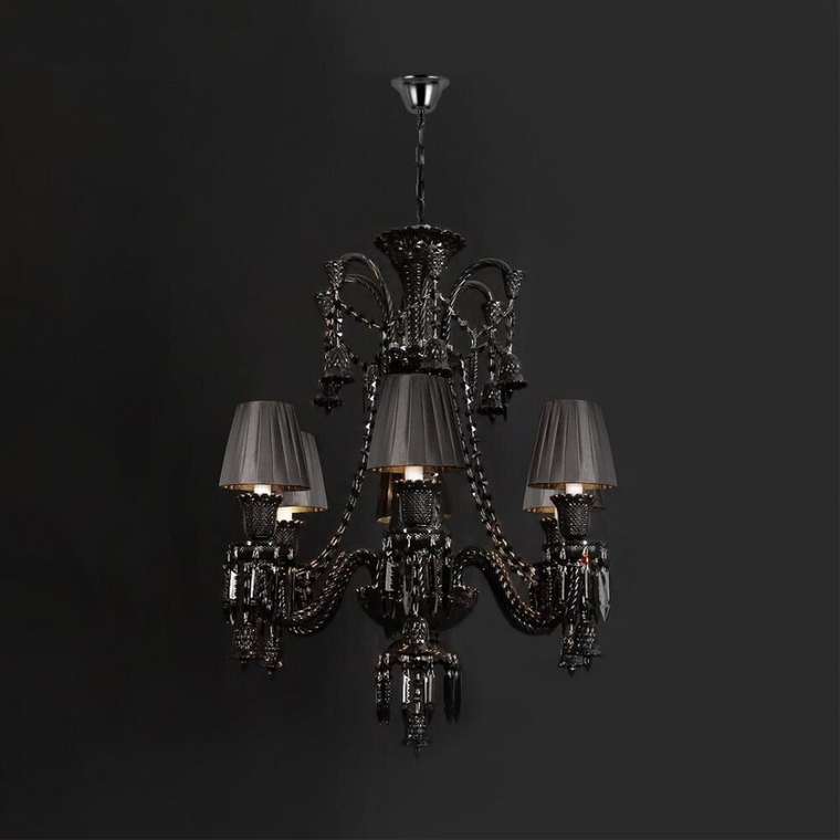 Подвесная люстра Zenith 10210/6 Black (ткань, цвет черный)