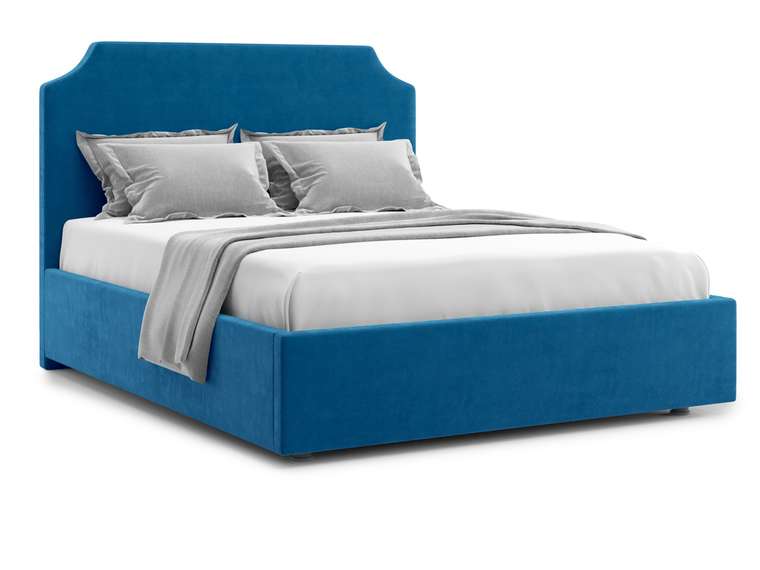 Кровать Izeo 180х200 сине-голубого цвета с подъемным механизмом 