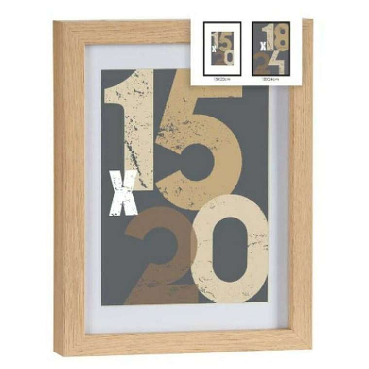 Настенные рамки Натуральный Cтекло Деревянный MDF 20,5 x 2,5 x 26,5 cm (6 штук)