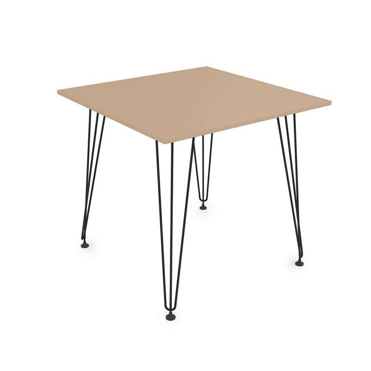 Обеденный стол Elegant 80х80 бежевого цвета