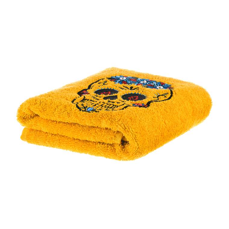 Полотенце Los Muertos для ванной 50х90 желтого цвета