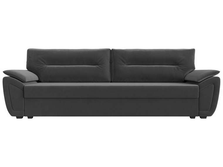 Прямой диван-кровать Нэстор Лайт черного цвета