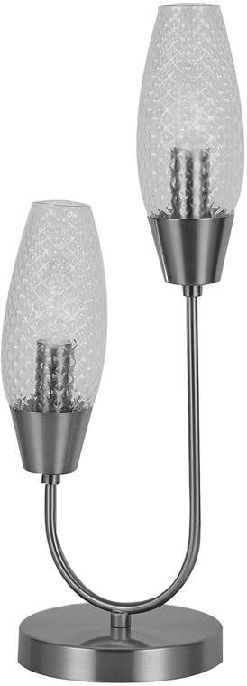 Настольная лампа Desire 10165/2 Nickel (стекло, цвет прозрачный)