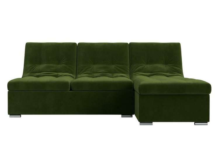 Угловой диван-кровать Релакс зеленого цвета угол правый