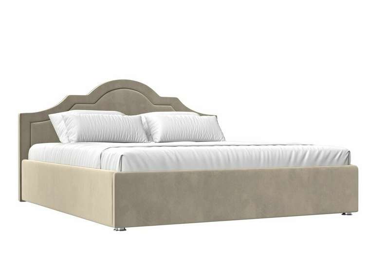 Кровать Афина 160х200 бежевого цвета с подъемным механизмом